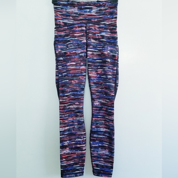 Lululemon Train Times 7/8 Leggings Hinshu Alpine White Multi/Black Mesh NEW NWOT - Picture 6 of 16